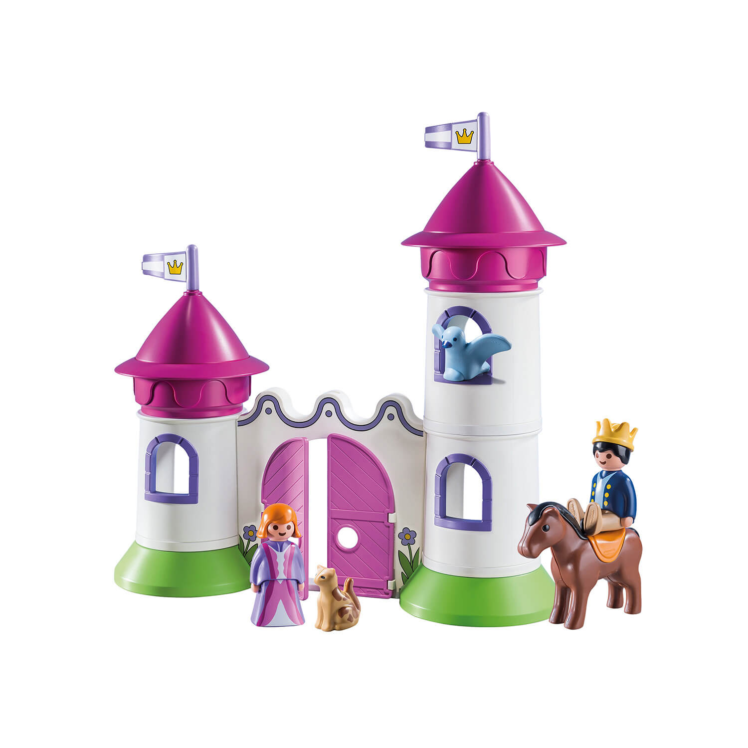 PLAYMOBIL 1.2.3 Castle with Stackable Towers (9389)