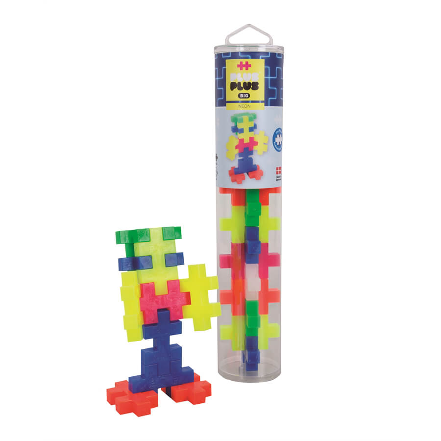 Plus-Plus BIG Tube Neon 15 Piece Building Set