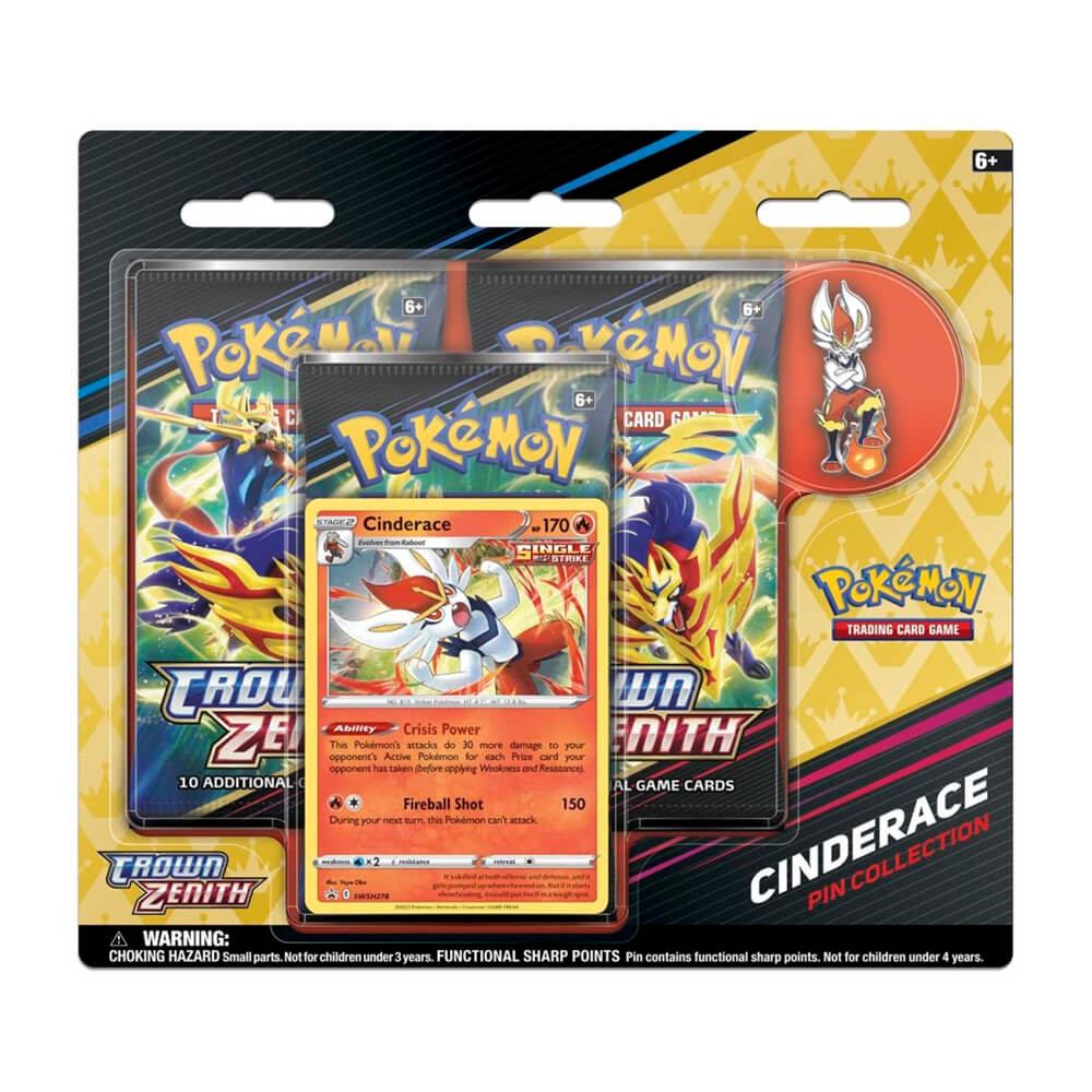 Pokemon TCG Crown Zenith Pin Collection (Cinderace)