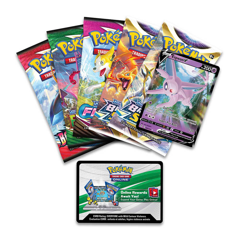 Pokemon TCG V Heroes Tin (Espeon V)