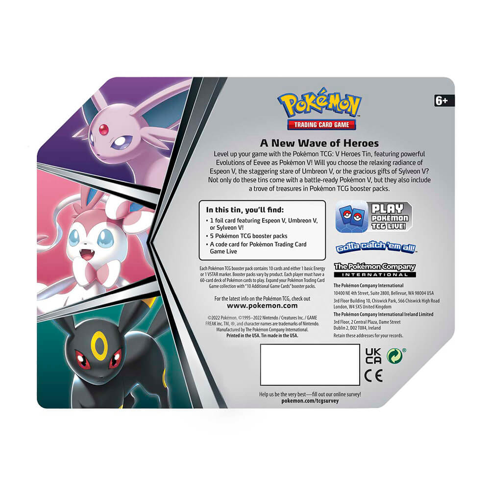 Pokemon TCG V Heroes Tin (Espeon V)