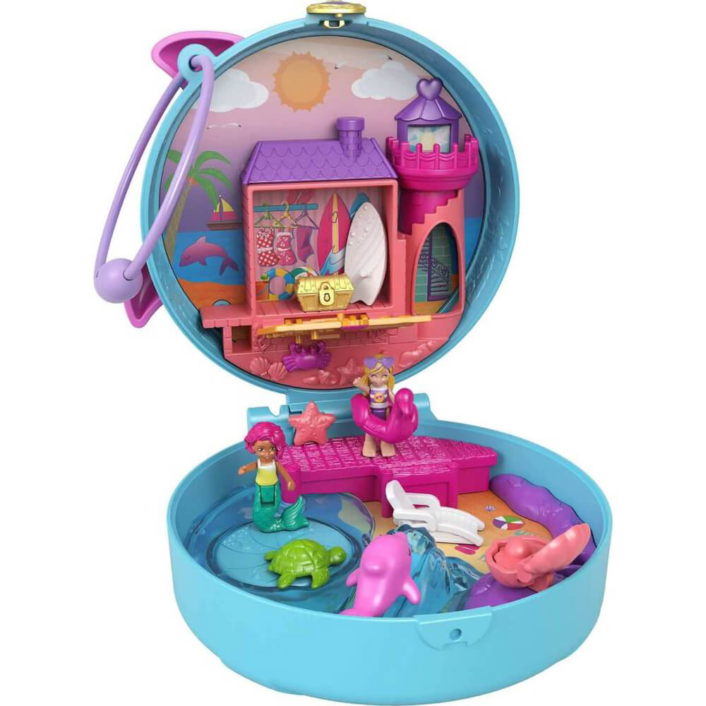 Polly Pocket Dolphin Beach Compact Playset