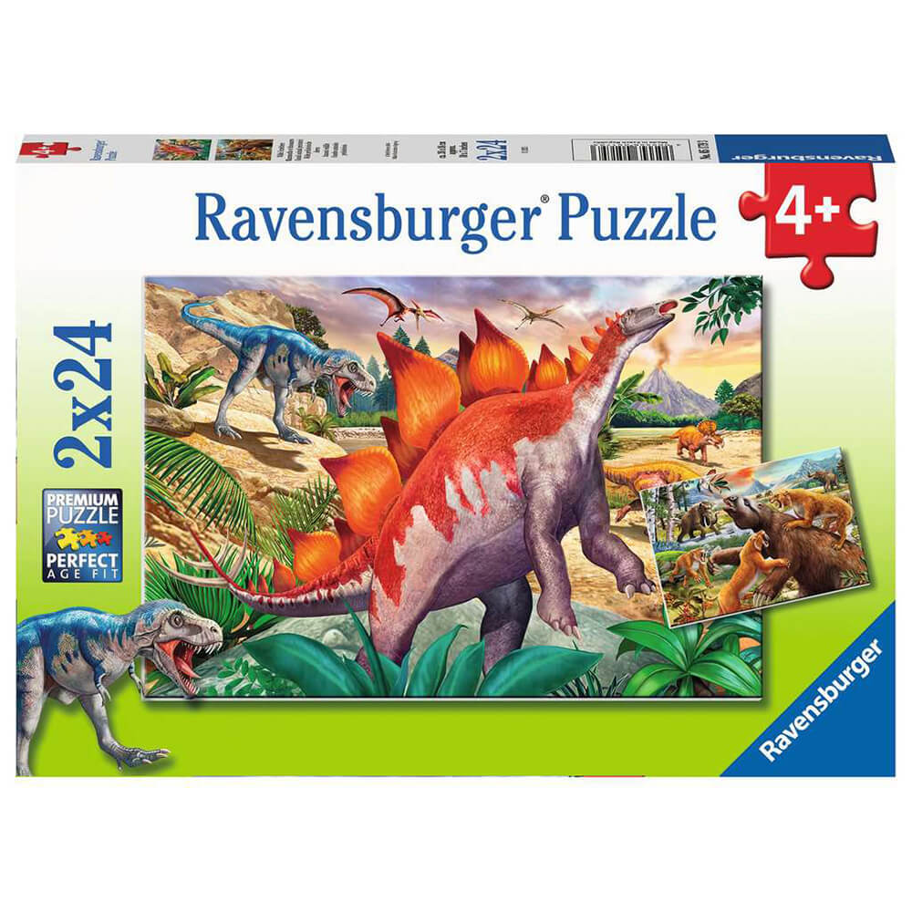 Ravensburger Jurassic Wildlife 2 x 24 Piece Jigsaw Puzzle