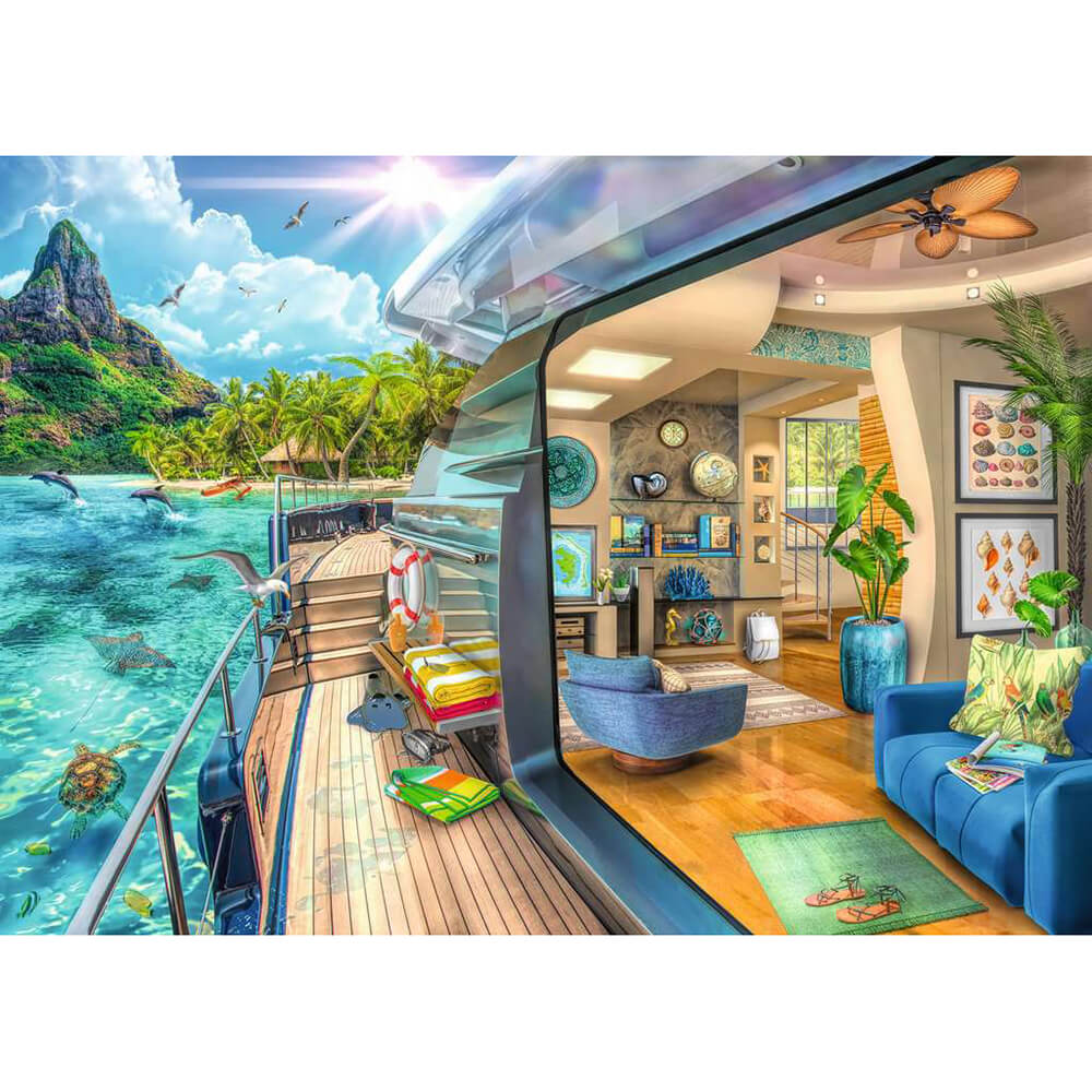 Ravensburger Tropical Island Charter 1000 Piece Jigsaw Puzzle