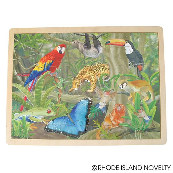 Rhode Island Novelty Wood Jungle 48 Piece Puzzle