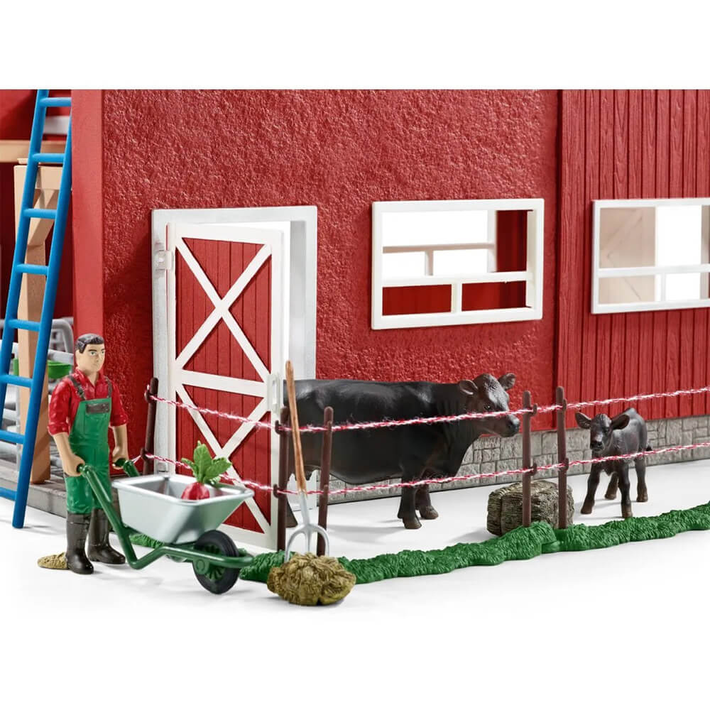 Schleich Farm World Large Farm with Black Angus Playset