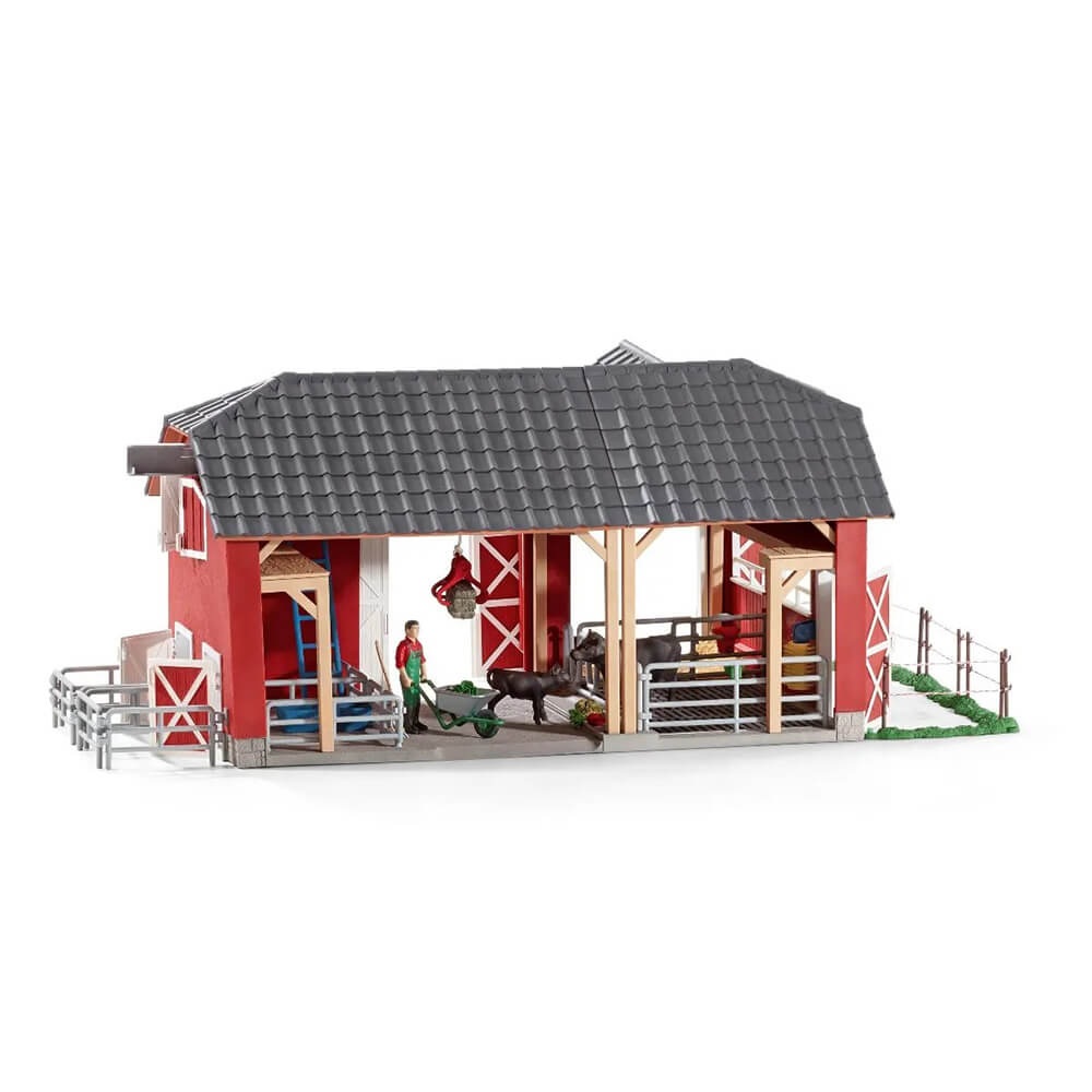 Schleich Farm World Large Farm with Black Angus Playset