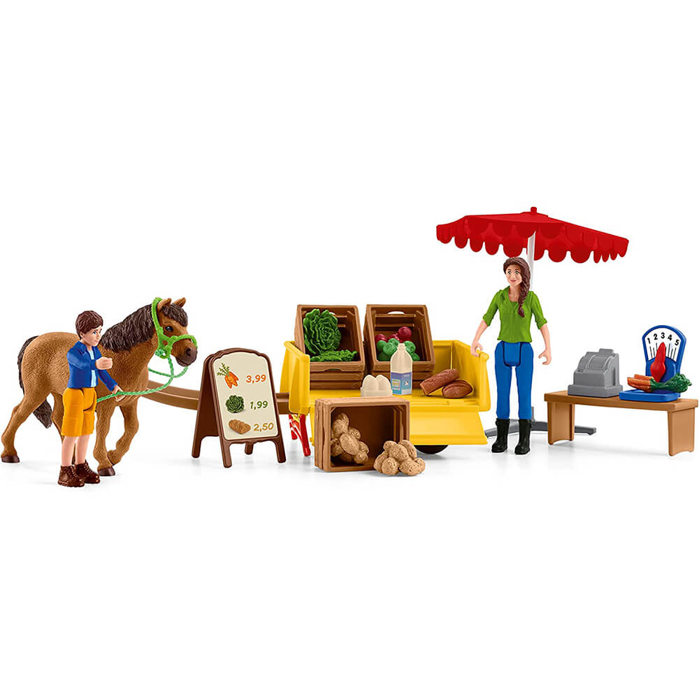 Schleich Farm World Sunny Day Mobile Farm Stand Playset