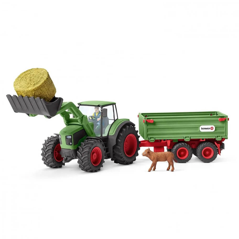 Schleich Farm World Tractor with Trailer Playset