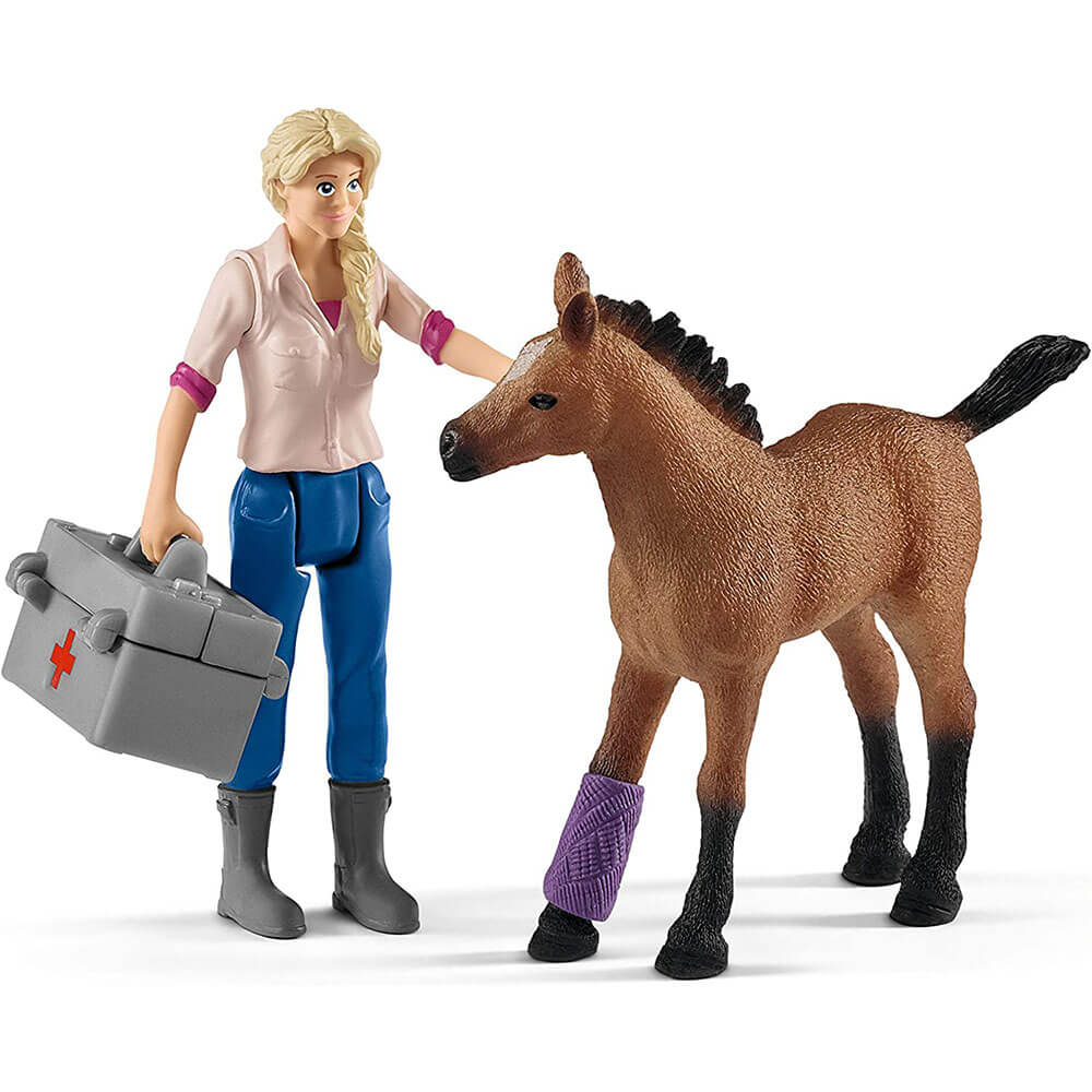 Schleich Farm World Vet Visiting Mare and Foal Playset