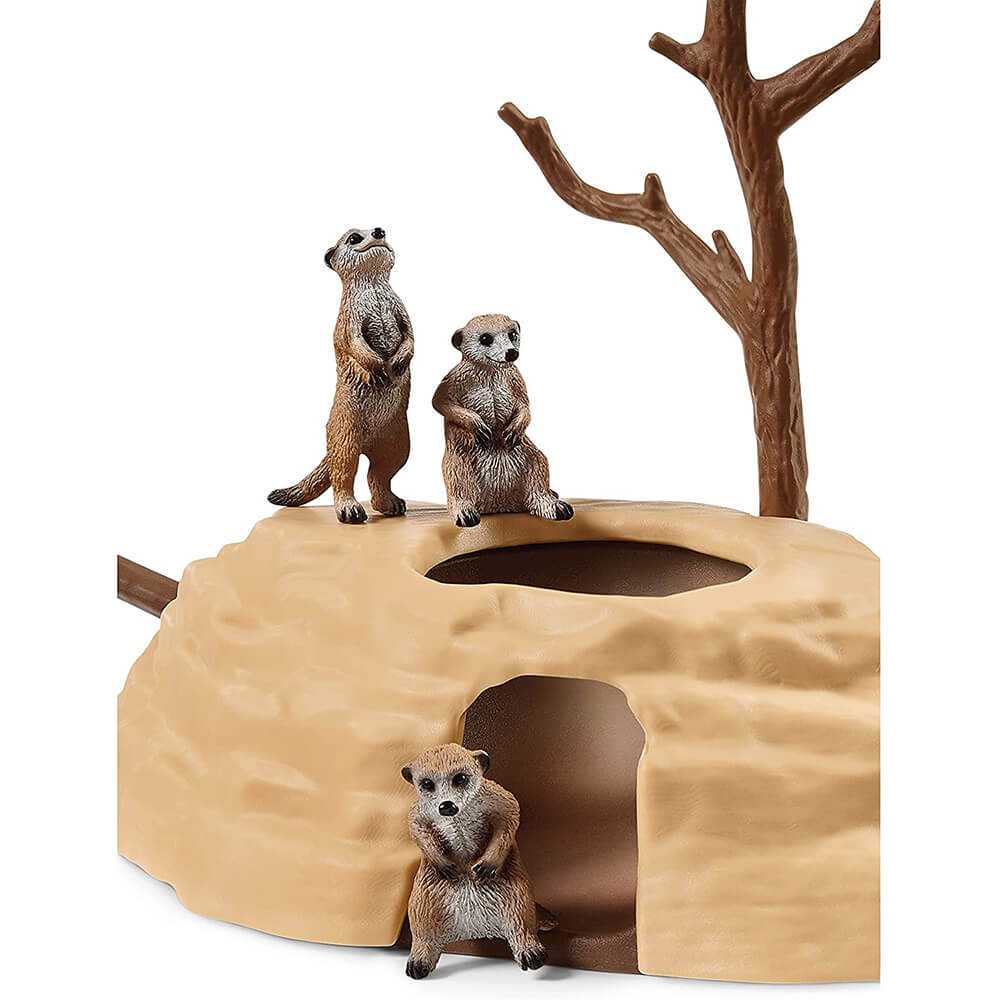 Schleich Wild Life Meerkat Hangout Playset