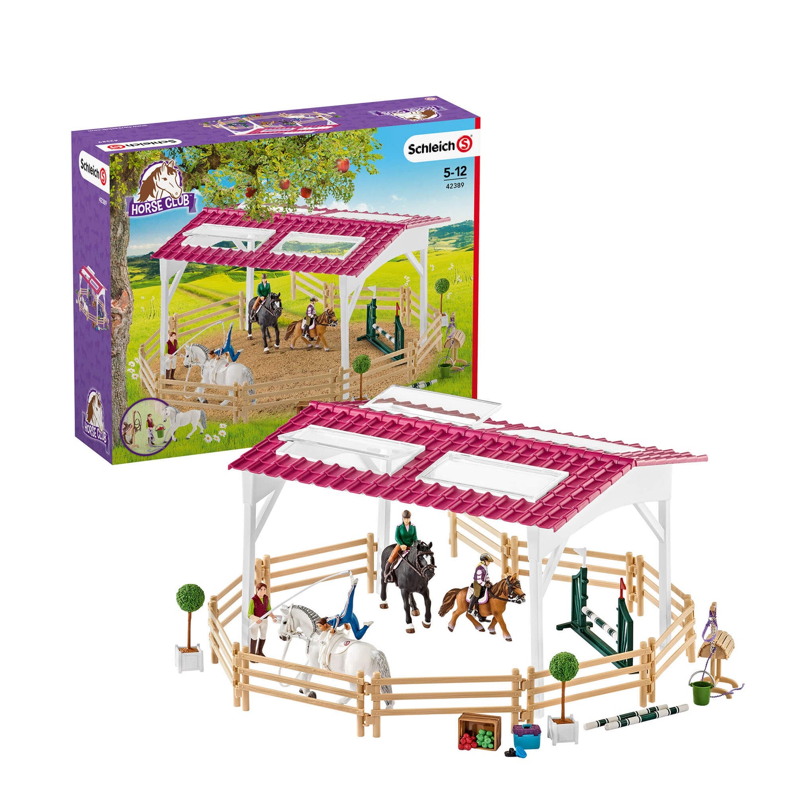 Schleich Horse Club Riding School With Riders And Horses Play Set