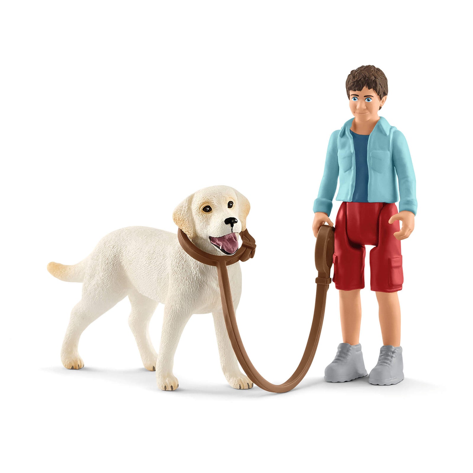 Schleich Farm World Walking With Labrador Retriever Play Set