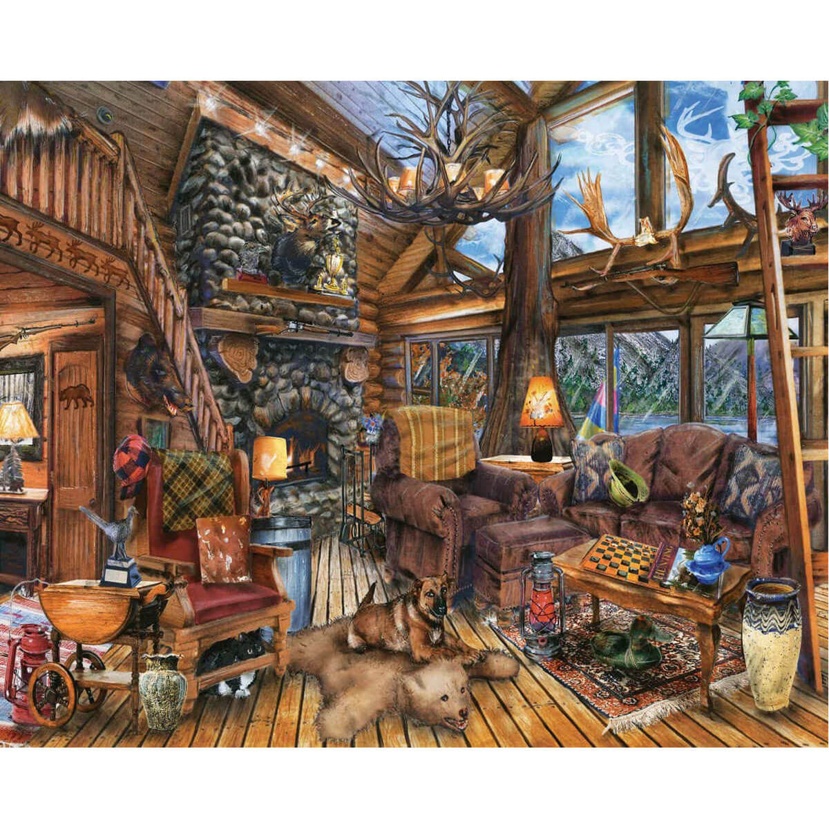 Springbok The Hunting Lodge 1000 Piece Jigsaw Puzzle