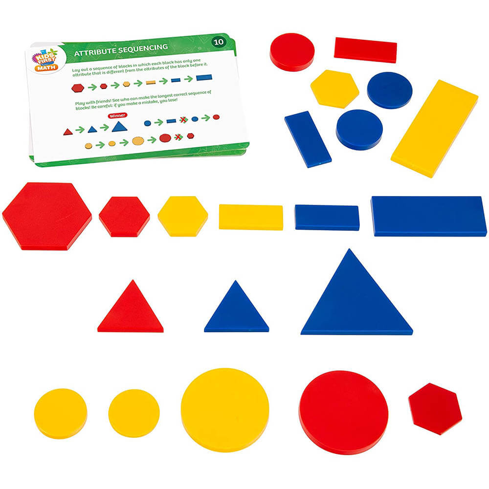 Thames and Kosmos Attribute Blocks Math Kit with Activity Cards