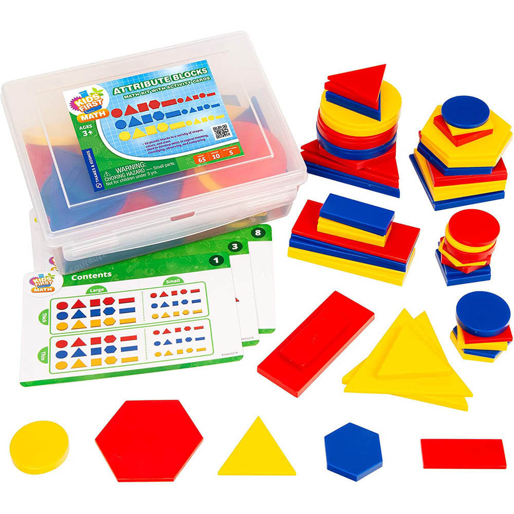 Thames and Kosmos Attribute Blocks Math Kit with Activity Cards