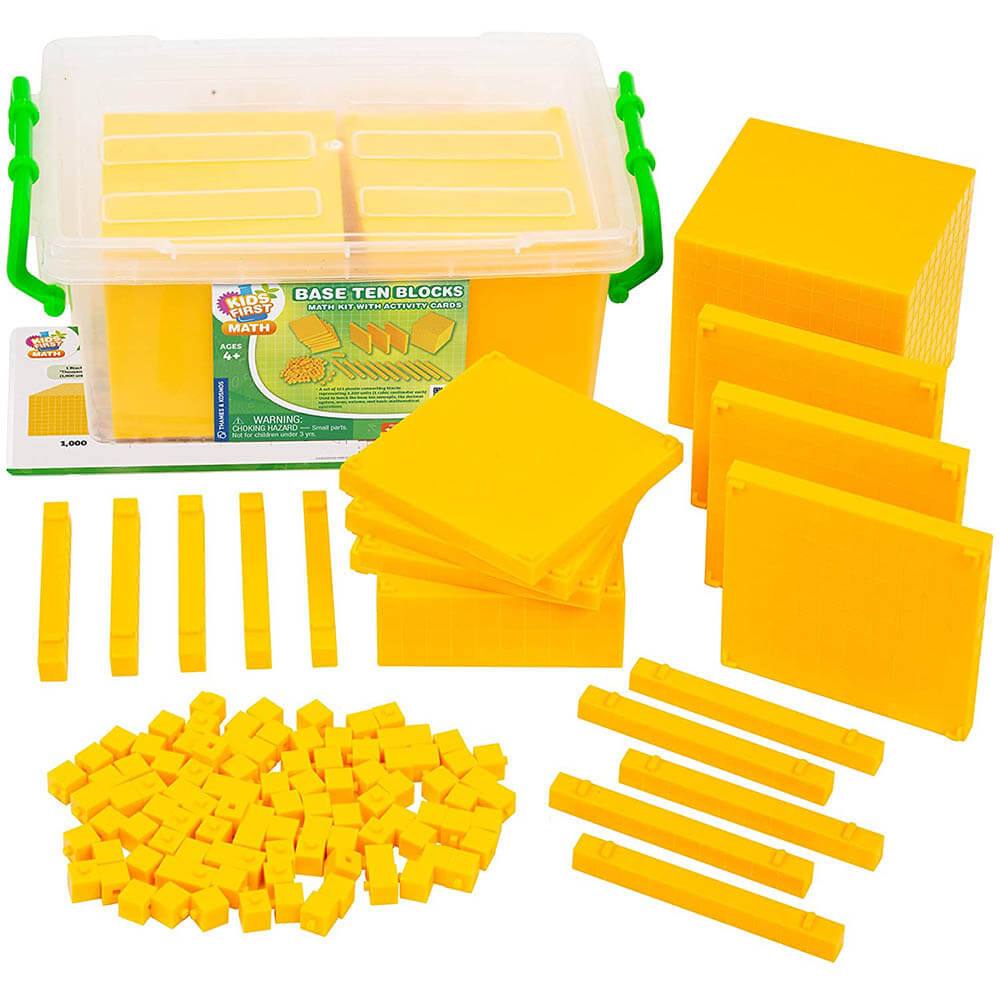 Thames and Kosmos Base Ten Blocks Math Kit with Activity Cards