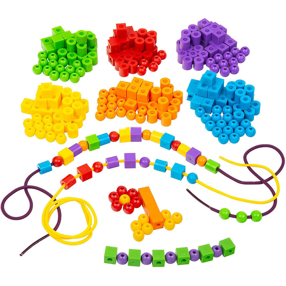 Thames and Kosmos Lacing Beads Math Kit with Activity Cards