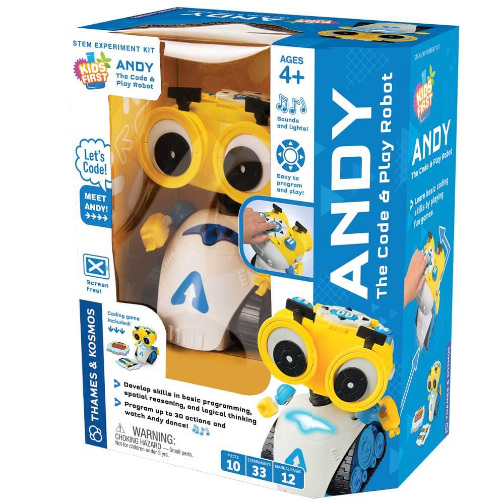 Thames & Kosmos Kids First Andy The Code & Play Robot Science Set