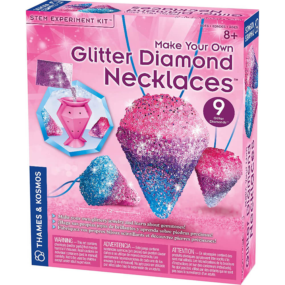 Thames & Kosmos Make Your Own Glitter Diamond Necklaces Science Set