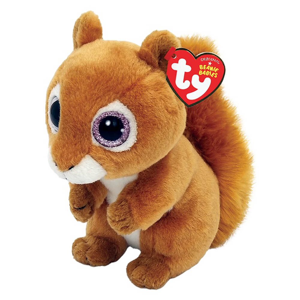 Ty Beanie Babies Squire the Brown Squirrel 6" Plush