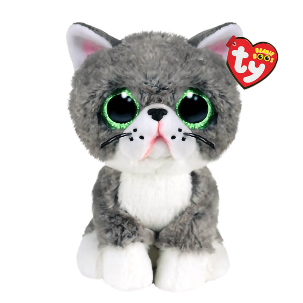 Ty Beanie Boos Fergus the Gray Cat 6