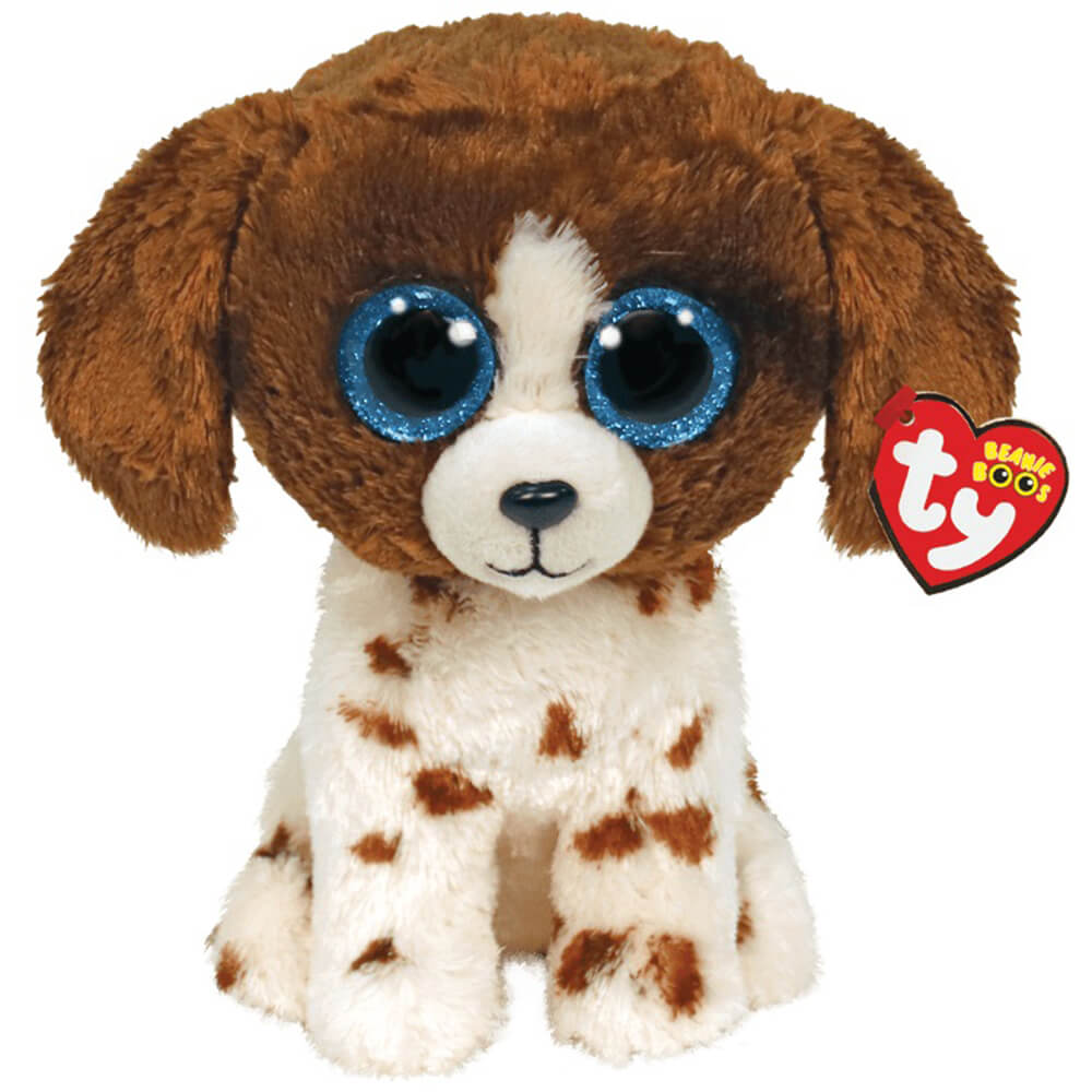 Ty Beanie Boos Muddles the Brown and White Dog 6