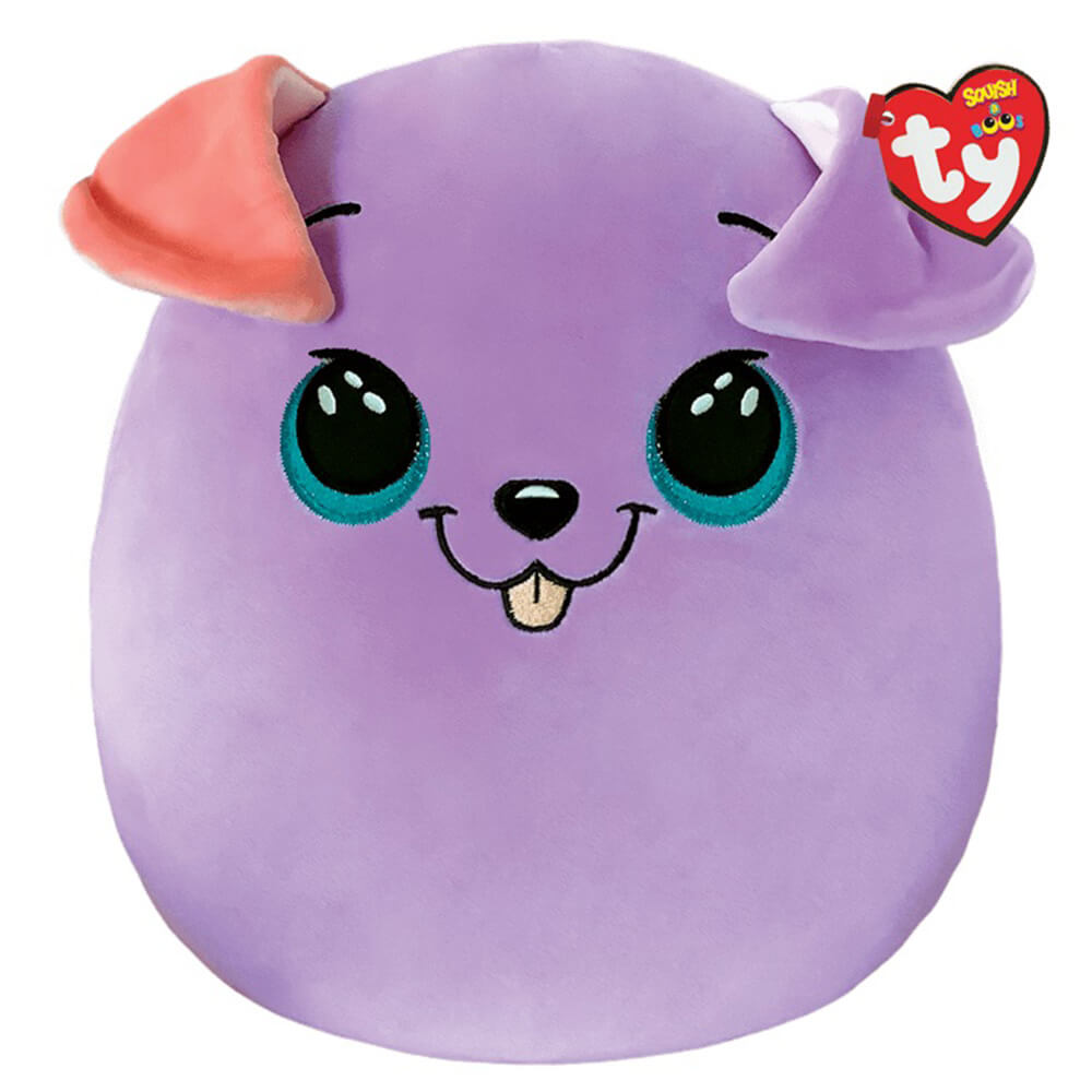 Ty Squishy Beanies Bitsy the Purple Dog 14