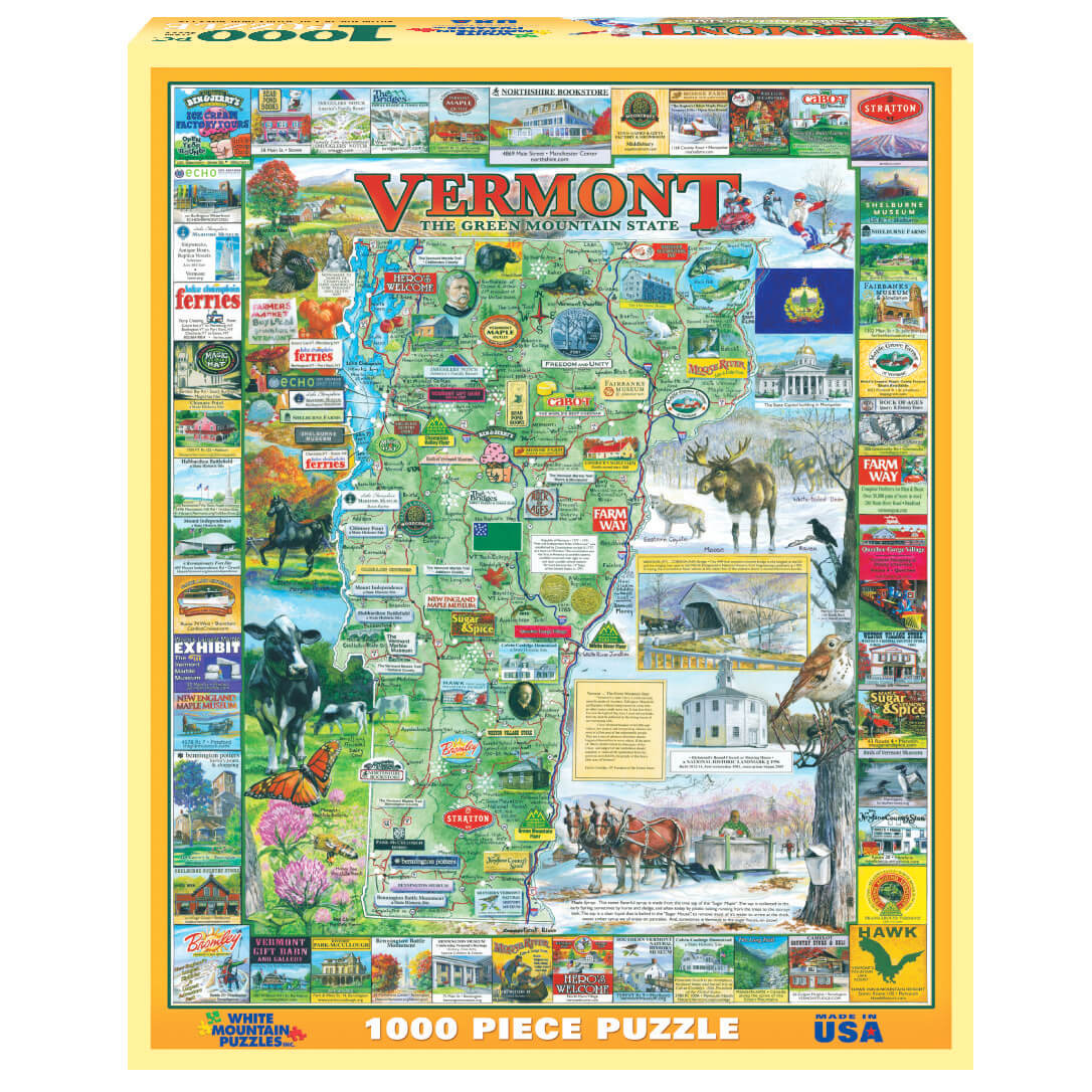 White Mountain Puzzles Best of Vermont 1000 Piece Jigsaw Puzzle