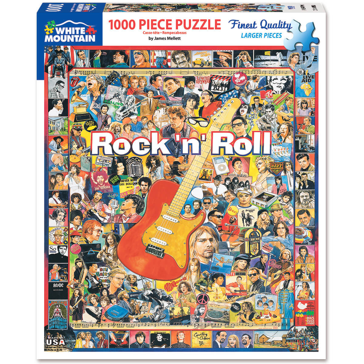 White Mountain Puzzles Rock ‘n’ Roll 1000 Piece Jigsaw Puzzle