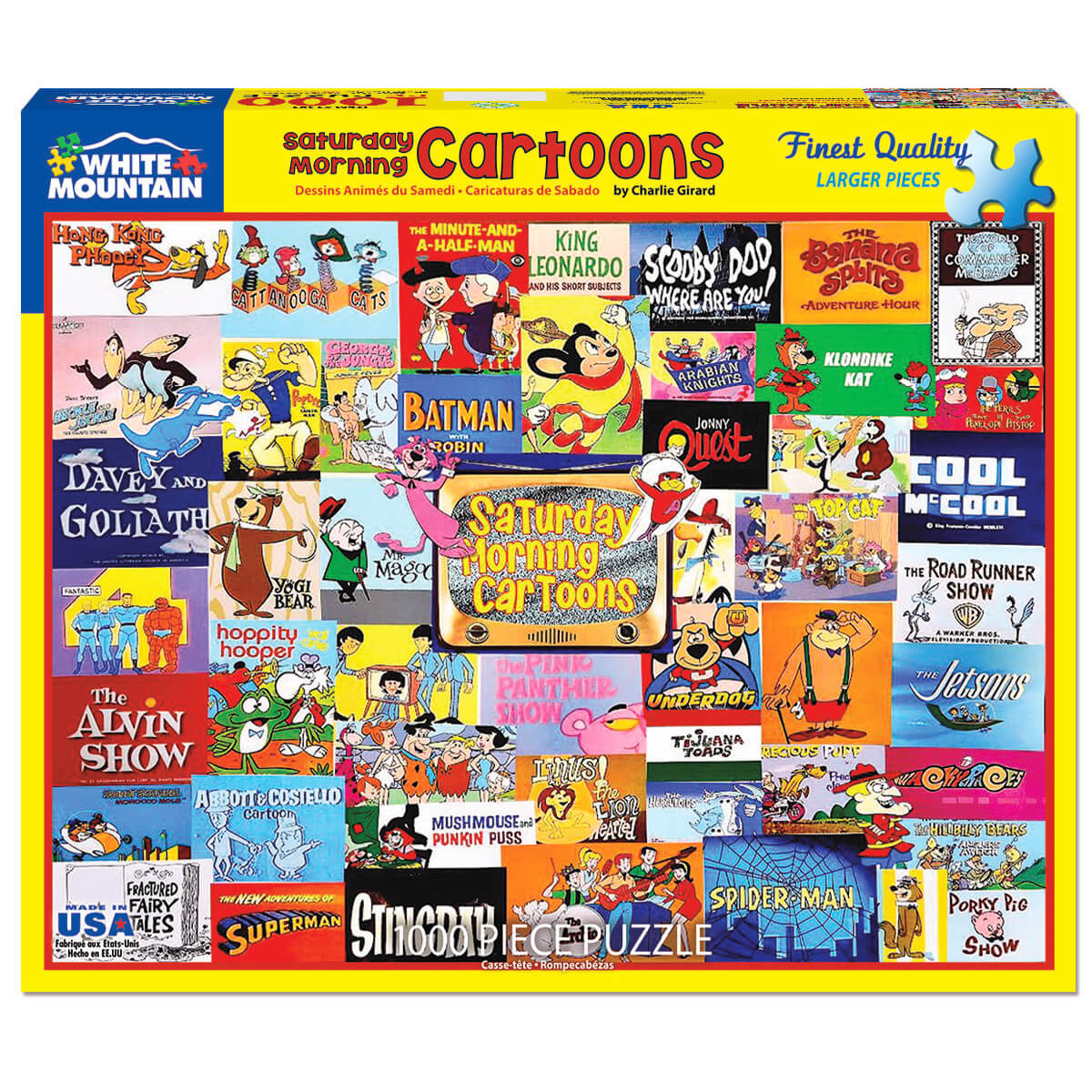 White Mountain Puzzles Saturday Morning Cartoons 1000 Piece Jigsaw Puzzle