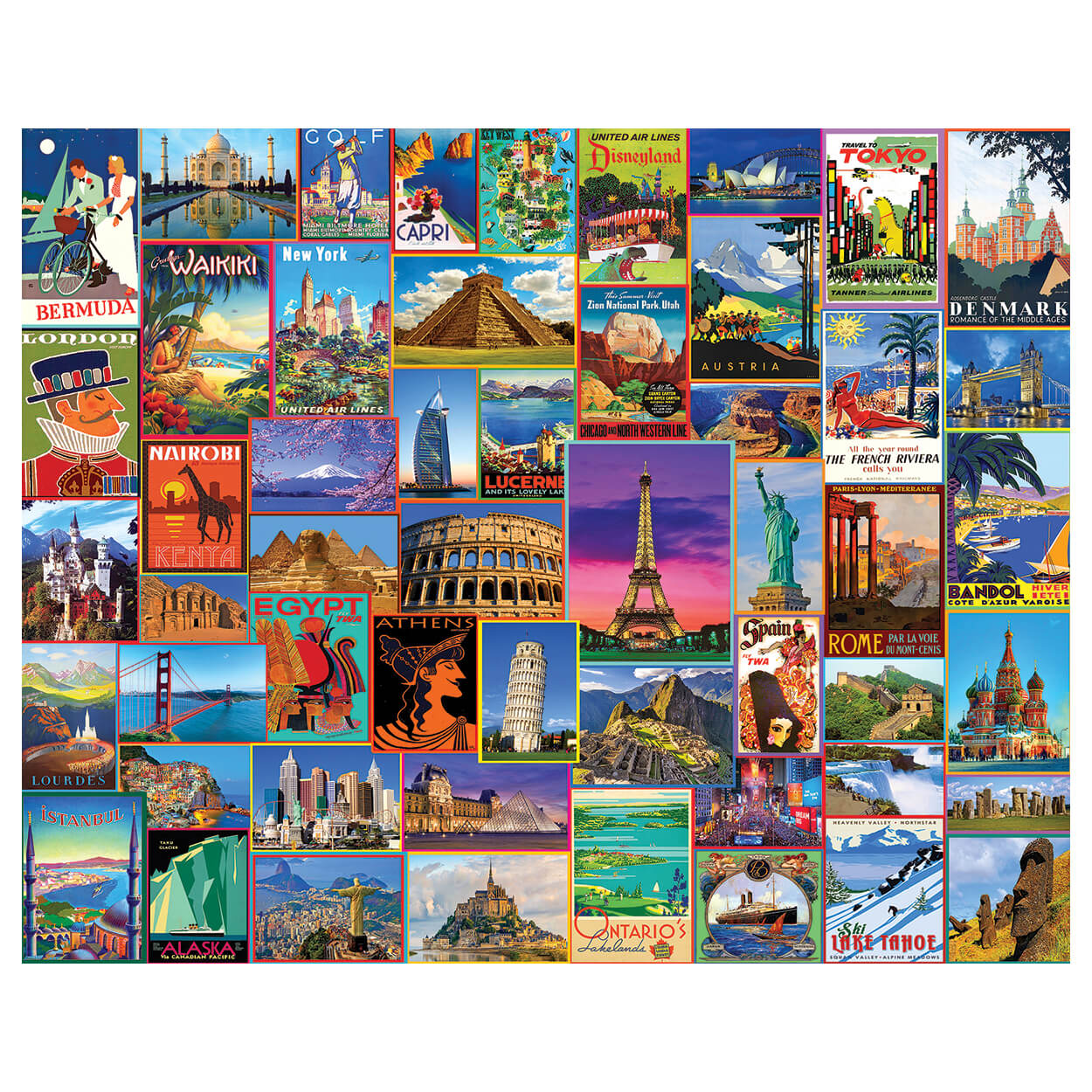 White Mountain Puzzles Best Places in the World 1000 Pc Jigsaw Puzzle