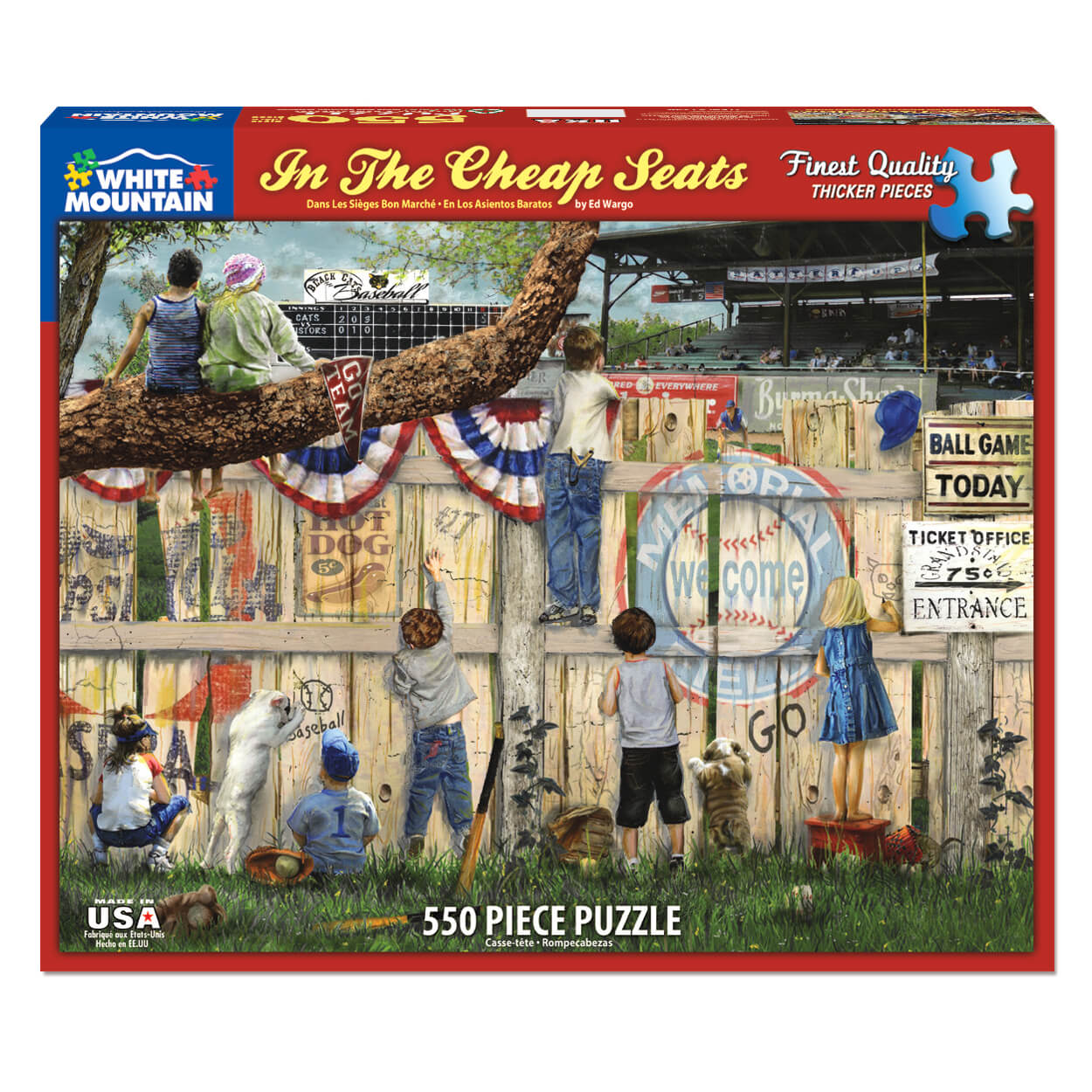 White Mountain Puzzles The Cheap Seats 550 Piece Jigsaw Puzzle