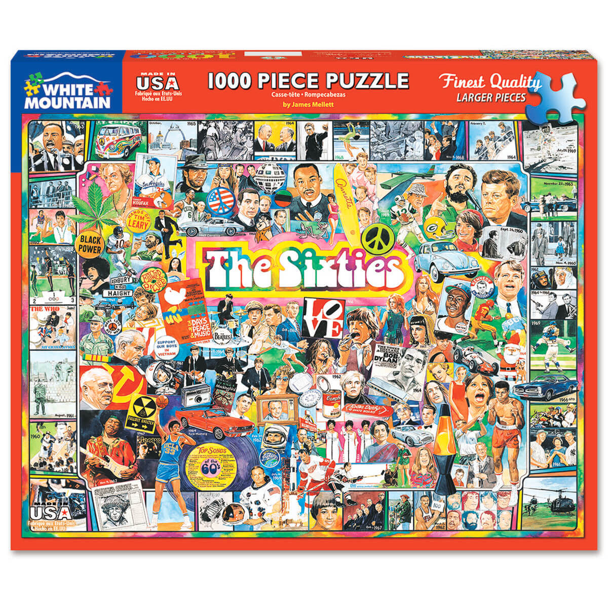 White Mountain Puzzles The Sixties 1000 Piece Jigsaw Puzzle