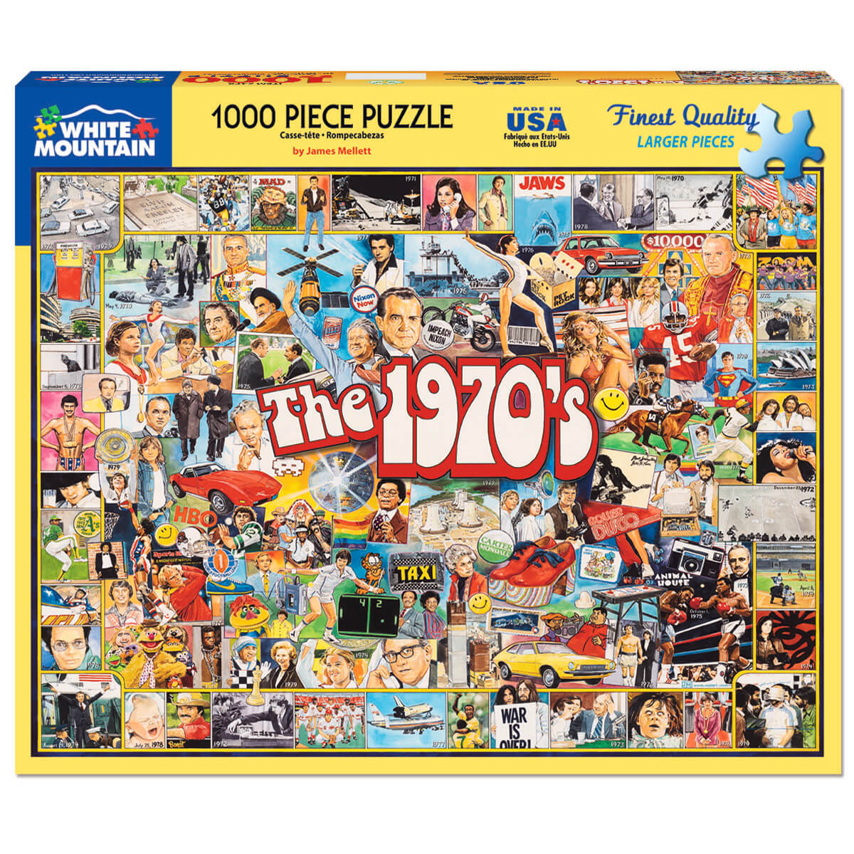 White Mountain Puzzles The 1970's 1000 Piece Jigsaw Puzzle