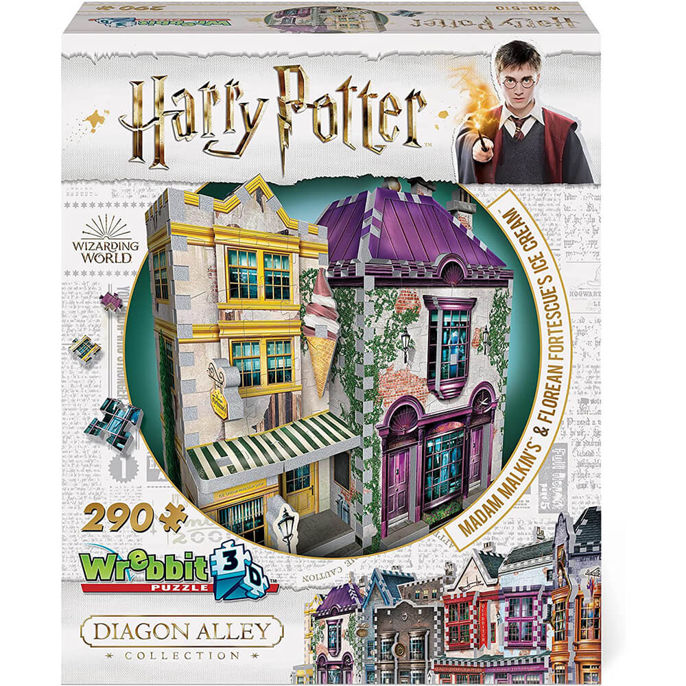 Wrebbit 3D Harry Potter Madam Malkin's & Florean Fortescue's Ice Cream 290 Piece 3D Jigsaw Puzzle