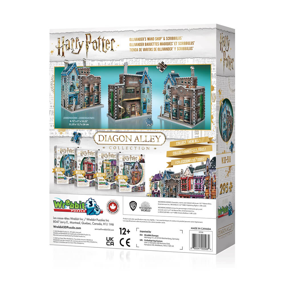 Wrebbit 3D Harry Potter Ollivander's Wand Shop & Scribbulus 295 Piece 3D Jigsaw Puzzle