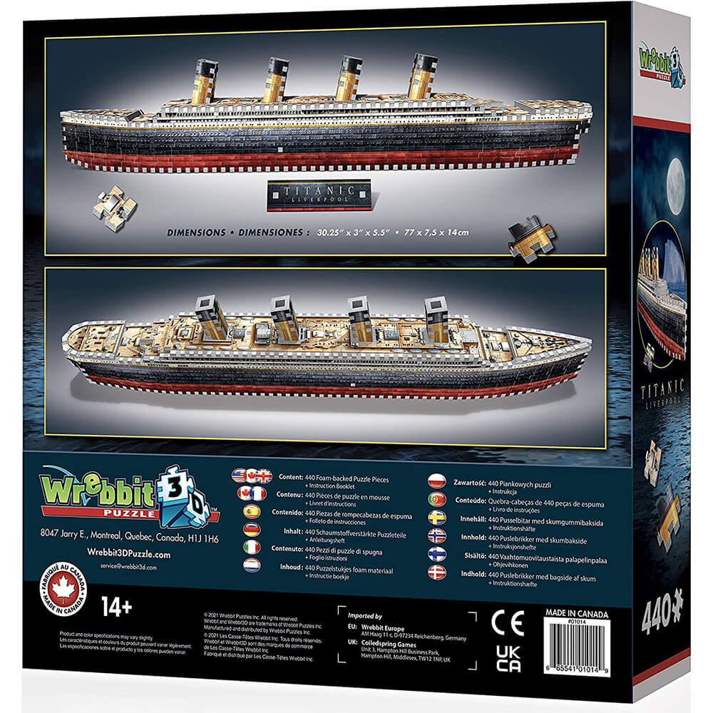 Wrebbit 3D Titanic 440 Piece 3D Jigsaw Puzzle